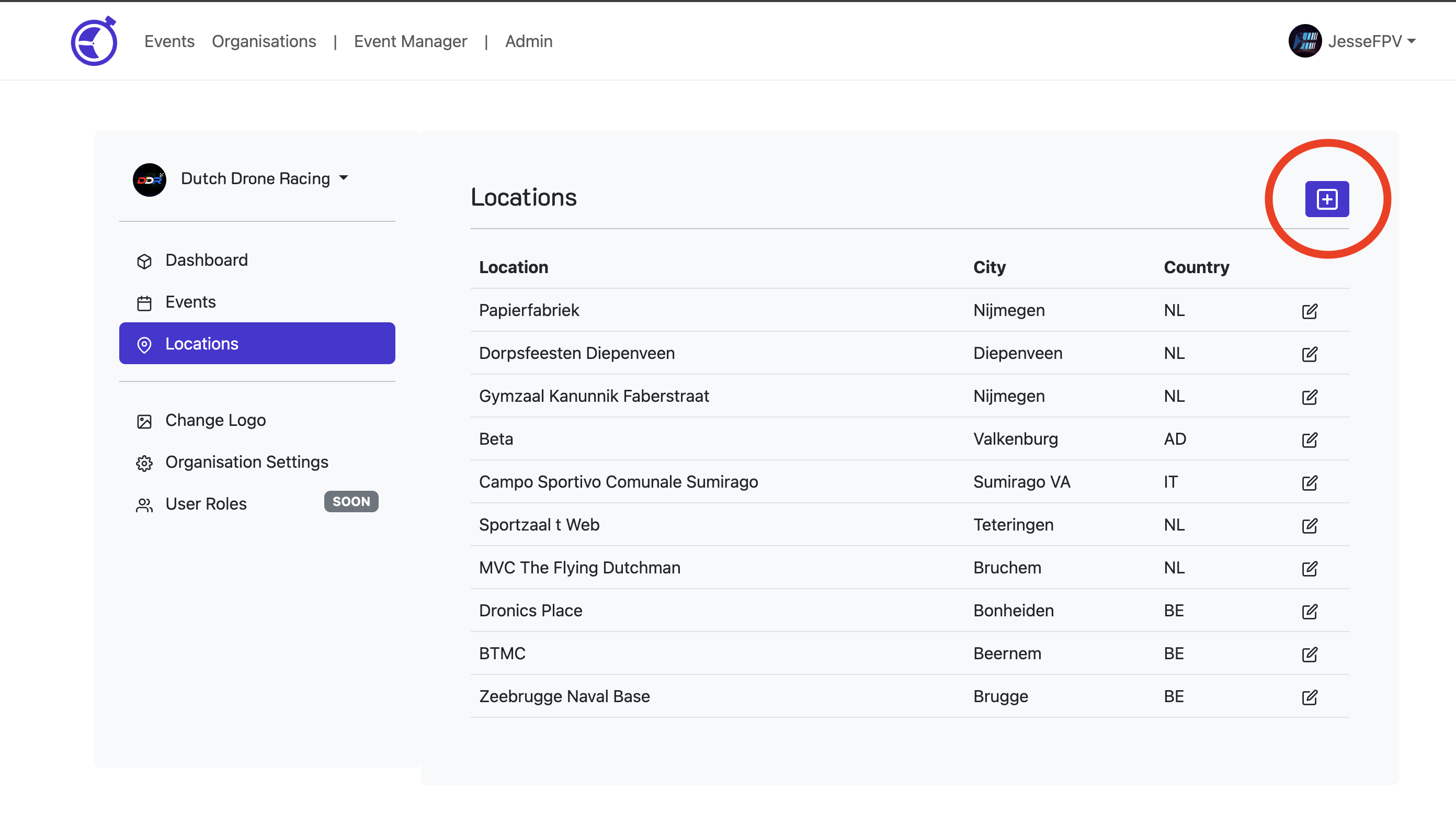FPVScores Add Location